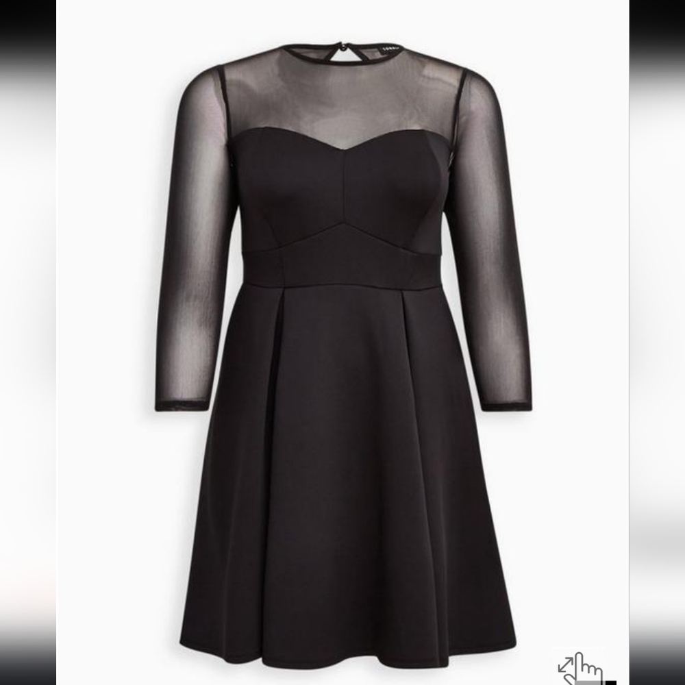 Mini Scuba Illusion Neck Dress Torrid Size 2